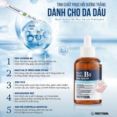 Serum B5 Cấp Ẩm Prettyskin Multi Hydra B5 Max - Chăm sóc Da Hàn Quốc, Giúp Da Mịn Màng và Khỏe Mạnh