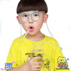 Ống Hút Nghệ Thuật PVC Mềm Dẻo Hình Kính Thoáng Mát - Phụ Kiện Tiệc Tùng Cho Trẻ Em, An Toàn và Vui Nhộn