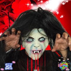 Mặt Nạ Ma Cà Rồng Halloween - Thiết Kế Độc Đáo, Latex An Toàn, Phụ Kiện Hóa Trang Nổi Bật Cho Bữa Tiệc Ma Quái