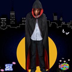 Áo Choàng Phù Thủy Halloween Đen Đỏ - Áo Choàng Cosplay Thú Vị Cho Tiệc Halloween và Hoá Trang