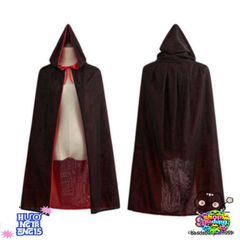 Áo Choàng Phù Thủy Halloween Đen Đỏ - Áo Choàng Cosplay Thú Vị Cho Tiệc Halloween và Hoá Trang