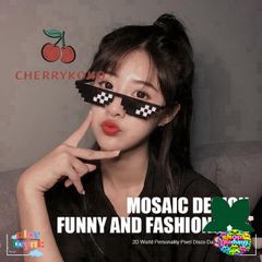 Kính Mát Thuglife Cherry - Kính Râm Thời Trang Độc Đáo, Chống UV400, Thiết Kế Hài Hước, Phong Cách Năng Động cho Đi Biển và Tiệc Tùng