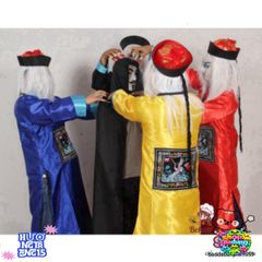 Bộ Trang Phục Hóa Trang Ma Cương Thi Halloween 3 Màu - Trang Phục Phán Quan Kinh Dị và Độc Đáo cho Tiệc Hóa Trang