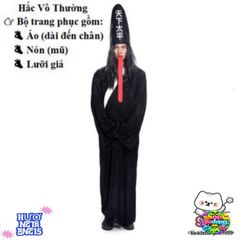 Trang Phục Halloween Cương Thi Hắc Bạch - Cosplay Độc Đáo Cho Người Lớn - Thể Hiện Phong Cách Bí Ẩn và Hấp Dẫn