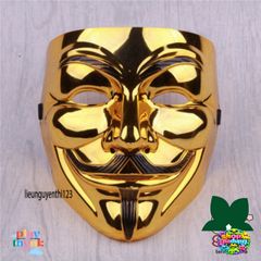 Mặt Nạ Vàng Hàn Quốc Hóa Trang - Mặt Nạ Hacker Bóng Đẹp Làn Da Cho Tiệc Halloween và Các Dịp Lễ