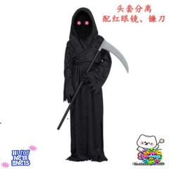 Bộ Trang Phục Thần Chết LED Halloween - Áo Choàng, Mũ, Găng Tay, Lưỡi Hái - Trang Phục Ma Mị Độc Đáo Cho Tiệc Hóa Trang