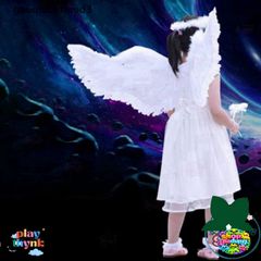 Cánh Thiên Thần Hóa Trang Cho Bé Gái - Phụ Kiện Lễ Hội Giáng Sinh & Halloween - Cánh Lông Vũ Đẹp, Dễ Dàng Đeo