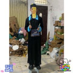 Bộ Trang Phục Halloween Cương Thi Hắc Bạch Độc Đáo Cho Người Lớn - Trang Phục Hóa Trang Cosplay ấn Tượng