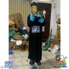 Bộ Trang Phục Halloween Cương Thi Hắc Bạch Độc Đáo Cho Người Lớn - Trang Phục Hóa Trang Cosplay ấn Tượng