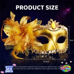 Mặt Nạ Nửa Mặt Hoa Huệ Lớn - Mặt Nạ Trang Trí Tiệc Cưới, Halloween, Dạ Tiệc Sang Trọng, Phụ Kiện Thời Trang Quyến Rũ