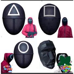 Mặt Nạ Squid Game - Phụ Kiện Hóa Trang Trò Chơi Con Mực, Độc Đáo Cho Halloween và Tiệc Tùng