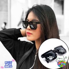 Kính Thug Life Minecraft Đen - Phụ Kiện Gamer Siêu Ngầu, Chống Tia UV, Thiết Kế Gọn Nhẹ, Phù Hợp Nam Nữ