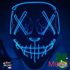 Mặt Nạ Phát Quang Halloween Hacker EL - Mặt Nạ Đèn LED Đa Sắc Cho Tiệc Hóa Trang và Cosplay, Tạo Ấn Tượng Nổi Bật