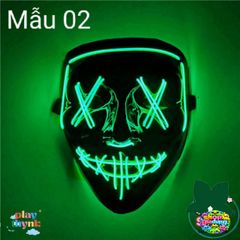 Mặt Nạ Phát Quang Halloween Hacker EL - Mặt Nạ Đèn LED Đa Sắc Cho Tiệc Hóa Trang và Cosplay, Tạo Ấn Tượng Nổi Bật