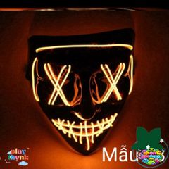 Mặt Nạ Phát Quang Halloween Hacker EL - Mặt Nạ Đèn LED Đa Sắc Cho Tiệc Hóa Trang và Cosplay, Tạo Ấn Tượng Nổi Bật