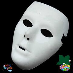 Mặt Nạ Halloween JabbaWockeeZ Trắng - Mặt Nạ Trò Chơi Con Mực PVC An Toàn Cho Người Lớn & Trẻ Em - Dùng Trong Tiệc Hóa Trang