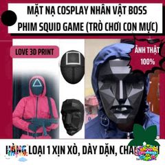 Mặt Nạ Cosplay 3D Trò Chơi Con Mực BOSS - Phụ Kiện Halloween Độc Đáo, Chất Liệu Nhựa PLA An Toàn, Đặt Trước Tại Việt Nam