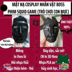 Mặt Nạ Cosplay 3D Trò Chơi Con Mực BOSS - Phụ Kiện Halloween Độc Đáo, Chất Liệu Nhựa PLA An Toàn, Đặt Trước Tại Việt Nam
