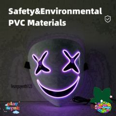 Mặt Nạ LED Neon Hacker Vendetta - Mặt Nạ Phát Sáng Halloween Độc Đáo Cho Tiệc Hóa Trang và Quà Tặng