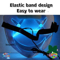 Mặt Nạ LED Neon Hacker Vendetta - Mặt Nạ Phát Sáng Halloween Độc Đáo Cho Tiệc Hóa Trang và Quà Tặng