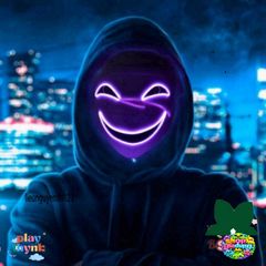 Mặt Nạ LED Neon Hacker Vendetta - Mặt Nạ Phát Sáng Halloween Độc Đáo Cho Tiệc Hóa Trang và Quà Tặng