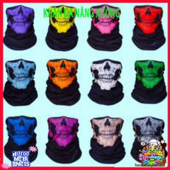 Khăn Đa Chức Năng Hình Đầu Lâu Xanh Gradient Grafity - Phụ Kiện Thời Trang Mùa Hè, Khăn Quấn Đầu, Khăn Đeo Cổ Linh Hoạt