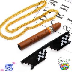 Kính Mắt Thug Life 6 Chấm - Kính Đen Thời Trang Cute, Hot Trend 2023, Chống Bụi, Dành Cho Nam Nữ