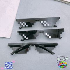 Kính Mắt Thug Life 6 Chấm - Kính Đen Thời Trang Cute, Hot Trend 2023, Chống Bụi, Dành Cho Nam Nữ