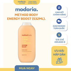Sữa Tắm Method Body Wash Energy Boost 532ml - Hương Thơm Tươi Mát, Dùng Hằng Ngày Cho Cả Nam và Nữ, Xuất Xứ Úc