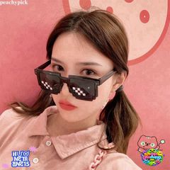 Kính Mát Thug Life Màu Peach Chất Lượng Cao - Kính Râm Cá Tính UV400 Dành Cho Nam Nữ, Phong Cách Vũ Trường