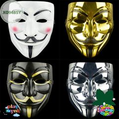 Mặt Nạ V for Vendetta Người Lớn - Mặt Nạ Halloween và Hóa Trang Cho Tiệc Fancy - Chất Liệu Nhựa An Toàn