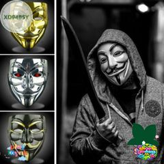 Mặt Nạ V for Vendetta Người Lớn - Mặt Nạ Halloween và Hóa Trang Cho Tiệc Fancy - Chất Liệu Nhựa An Toàn