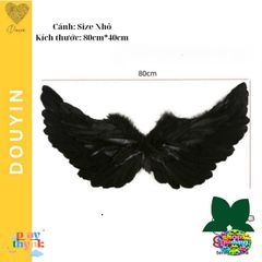 Cánh Thiên Thần Đen - Phụ Kiện Hóa Trang Halloween, Cosplay Công Chúa, Đồ Trang Phục Tiệc Giáng Sinh Dành Cho Nữ