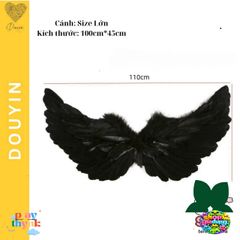 Cánh Thiên Thần Đen - Phụ Kiện Hóa Trang Halloween, Cosplay Công Chúa, Đồ Trang Phục Tiệc Giáng Sinh Dành Cho Nữ