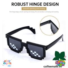 Kính Mát Thug Life Punk 6 Chấm Chống UV400 - Kính Mát Thời Trang Cho Nam Nữ, Thiết Kế Độc Đáo, Phong Cách Hài Hước