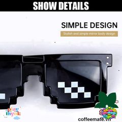Kính Mát Thug Life Punk 6 Chấm Chống UV400 - Kính Mát Thời Trang Cho Nam Nữ, Thiết Kế Độc Đáo, Phong Cách Hài Hước
