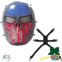 Mặt Nạ Hóa Trang Kỵ Sĩ Đen Trắng Vạch Đỏ - Phụ Kiện Halloween Độc Đáo Cho Dịp Hội, Sự Kiện, Lễ Hội
