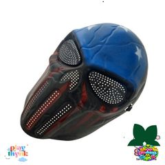 Mặt Nạ Hóa Trang Kỵ Sĩ Đen Trắng Vạch Đỏ - Phụ Kiện Halloween Độc Đáo Cho Dịp Hội, Sự Kiện, Lễ Hội