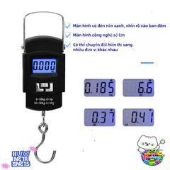 Cân Điện Tử Cầm Tay 50kg - Màn Hình LCD Rõ Nét, Móc Treo Inox Chắc Chắn, Dùng Pin AA Tiện Dụng - Cân Hành Lý, Đồ Gia Đình, Thực Phẩm
