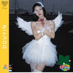 Cánh Thiên Thần Trắng Vũ Nữ - Phụ Kiện Hóa Trang Halloween, Trang Phục Công Chúa & Cosplay Độc Đáo cho Lễ Hội và Tiệc Tùng