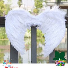 Đôi cánh thiên thần lông vũ trắng - Phụ kiện hóa trang Halloween cho trẻ em và người lớn - Thời trang đáng yêu, dễ thương