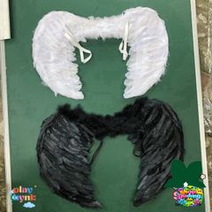 Đôi cánh thiên thần lông vũ trắng - Phụ kiện hóa trang Halloween cho trẻ em và người lớn - Thời trang đáng yêu, dễ thương