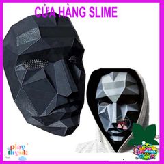 Mặt nạ Squid Game Halloween - Phụ kiện hóa trang quản trị viên biểu tượng trò chơi con mực, độc đáo cho tiệc hóa trang và Cosplay