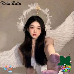 Bộ Phụ Kiện Halloween 2 Trong 1 - Băng Đô & Cánh Thiên Thần Màu Đen Trắng Dành Cho Tiệc Hóa Trang, Cosplay