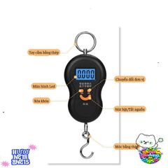 Cân Điện Tử Cầm Tay Mini 50Kg Du Lịch - Cân Sức Khỏe Tiện Lợi Cho Bếp Nhà, Đi Chợ, Cân Thực Phẩm Chính Xác