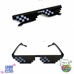 Kính Râm Pixel Mosaic 2D Thời Trang Unisex - Độc Đáo Cosplay & Gamer, Chống Nắng, Sáng Tạo Thoải Mái cho Nam Nữ