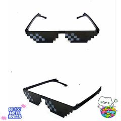 Kính Râm Pixel Mosaic 2D Thời Trang Unisex - Độc Đáo Cosplay & Gamer, Chống Nắng, Sáng Tạo Thoải Mái cho Nam Nữ