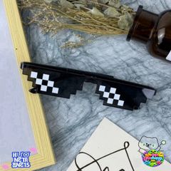 Kính Râm Pixel Mosaic 2D Thời Trang Unisex - Độc Đáo Cosplay & Gamer, Chống Nắng, Sáng Tạo Thoải Mái cho Nam Nữ