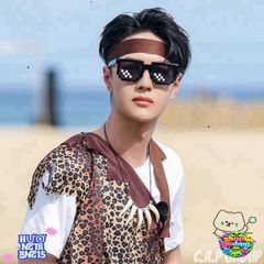 Kính Mát Thug Life Hiphop - Phụ Kiện Rapper Âu Mỹ Dubai Đen - Kiểu Dáng Ngầu Cho Video Chụp Ảnh Fashion