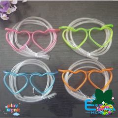 Ống Hút Mắt Kính Gọng Trái Tim Cute Độc Đáo M1429 - Phụ Kiện Thời Trang Vui Nhộn Cho Trẻ Em và Bữa Tiệc